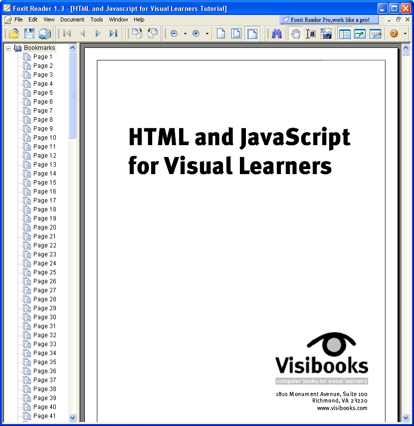 Her har jeg åbnet en HTML guide.